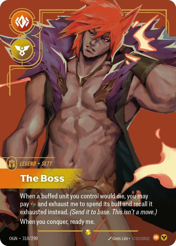 Image for Sett - The Boss (Overnumbered) (310/298) [Origins] - Riftbound: League of Legends Trading Card Game