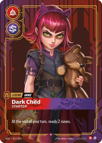 Image for Annie - Dark Child (Starter) (017/024) [Origins: Proving Grounds] - Riftbound: League of Legends Trading Card Game