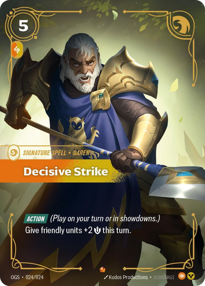 Image for Decisive Strike (024/024) [Origins: Proving Grounds] - Riftbound: League of Legends Trading Card Game