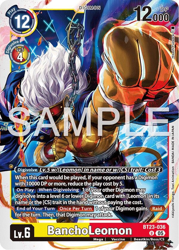 Image for BanchoLeomon (BT23-036 U) [Hackers' Slumber] - Digimon Card Game