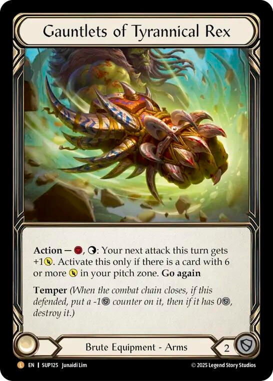 Image for Gauntlets of Tyrannical Rex (SUP125) (Super Slam) - Flesh and Blood TCG