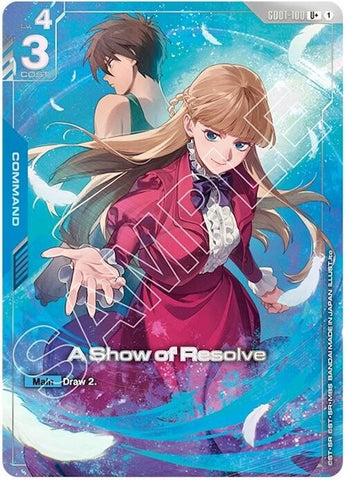Image for A Show of Resolve (U+) (PB01) (GD01-100) [Gundam Promotional Cards] - Gundam Card Game