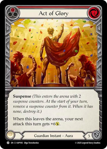 Image for Act of Glory (Red) (SUP195) (Super Slam) - Flesh and Blood TCG