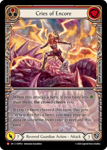 Image for Cries of Encore (Extended Art) (SUP012) (Super Slam) - Flesh and Blood TCG