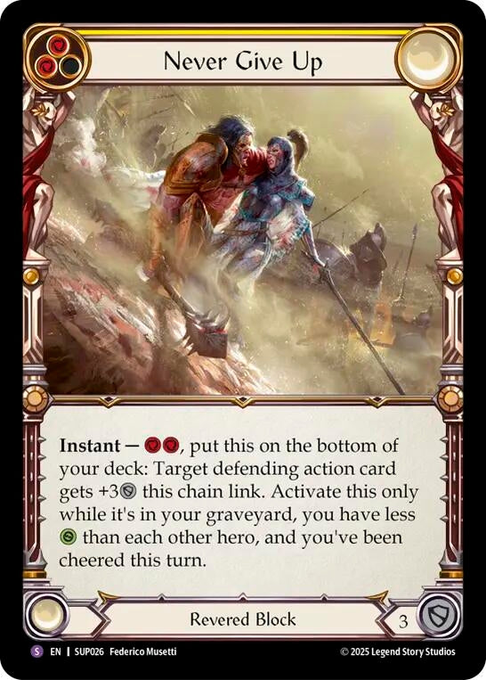 Image for Never Give Up (SUP026) (Super Slam) - Flesh and Blood TCG