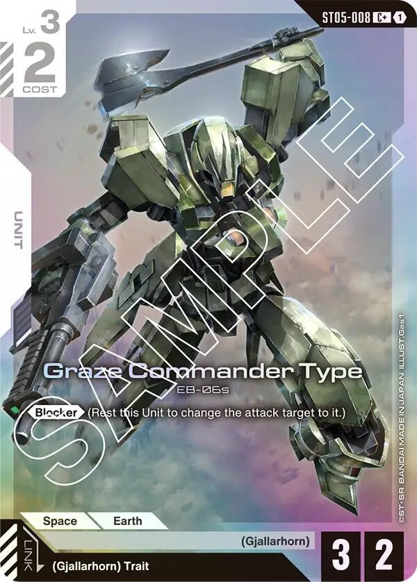 Image for Graze Commander Type (C+) (ST05-008) [Starter Deck 05: Iron Bloom] - Gundam Card Game