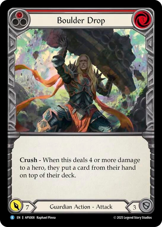 Image for Boulder Drop (Red) (APS008) (Armory Deck: Pleiades) - Flesh and Blood TCG