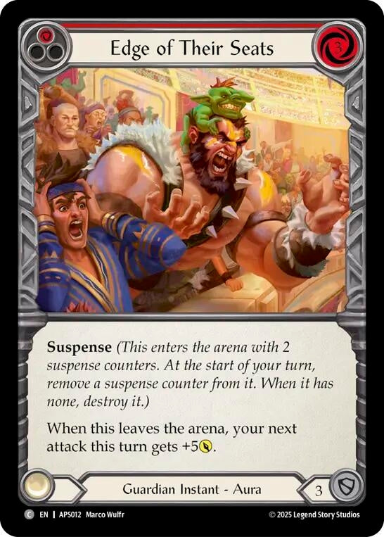 Image for Edge of Their Seats (Red) (APS012) (Armory Deck: Pleiades) - Flesh and Blood TCG