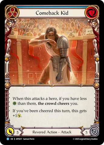 Image for Comeback Kid (Blue) (APS017) (Armory Deck: Pleiades) - Flesh and Blood TCG