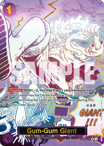 Image for Gum-Gum Giant (Manga) (OP09-078) [Premium Booster -The Best- Vol. 2] - One Piece Card Game