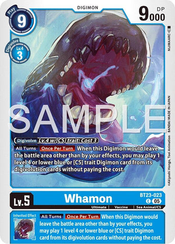 Image for Whamon (BT23-023 C) [Hackers' Slumber] - Digimon Card Game