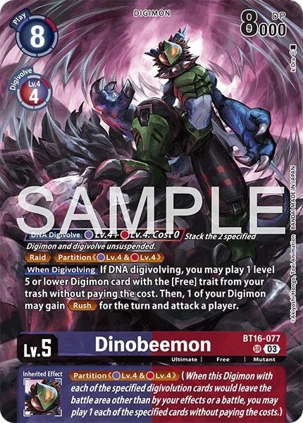 Dinobeemon (BT16-077 SR) [Limited Card Pack -Another Knight-]