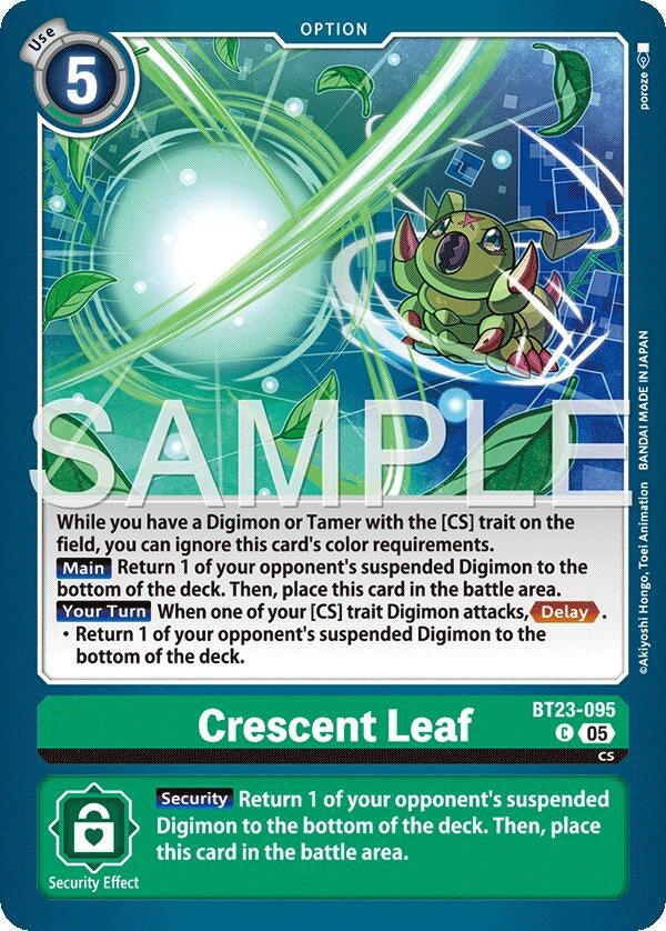 Image for Crescent Leaf (BT23-095 C) [Hackers' Slumber] - Digimon Card Game
