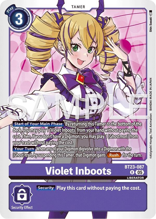 Image for Violet Inboots (BT23-087 R) [Hackers' Slumber] - Digimon Card Game