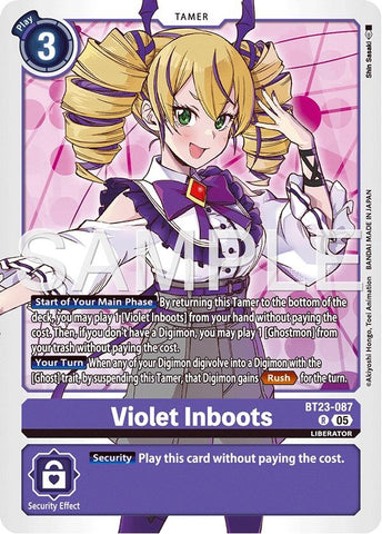 Image for Violet Inboots (BT23-087 R) [Hackers' Slumber] - Digimon Card Game