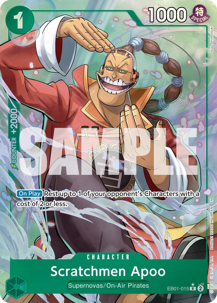 Image for Scratchmen Apoo - EB01-015 (Alternate Art) (EB01-015) [Premium Booster -The Best- Vol. 2] - One Piece Card Game
