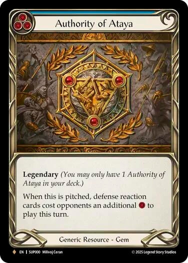 Image for Authority of Ataya (SUP000) (Super Slam) - Flesh and Blood TCG