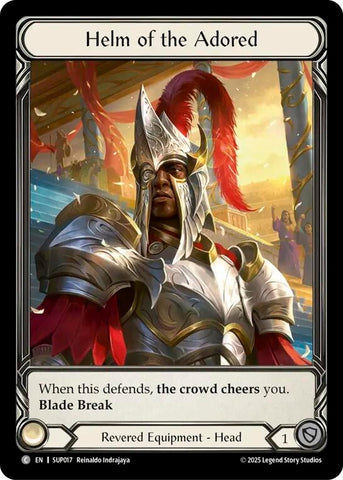 Image for Helm of the Adored (Extended Art) (SUP017) (Super Slam) - Flesh and Blood TCG