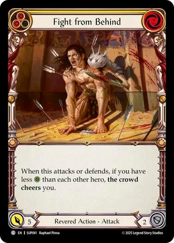 Image for Fight from Behind (Yellow) (SUP041) (Super Slam) - Flesh and Blood TCG