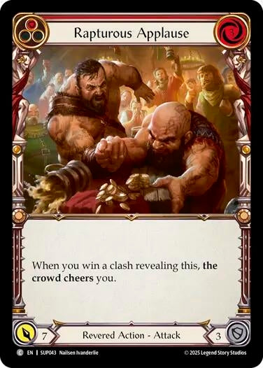 Image for Rapturous Applause (Red) (SUP043) (Super Slam) - Flesh and Blood TCG