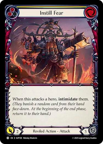 Image for Instill Fear (Yellow) (SUP108) (Super Slam) - Flesh and Blood TCG