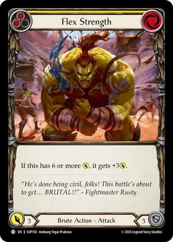 Image for Flex Strength (Yellow) (SUP150) (Super Slam) - Flesh and Blood TCG