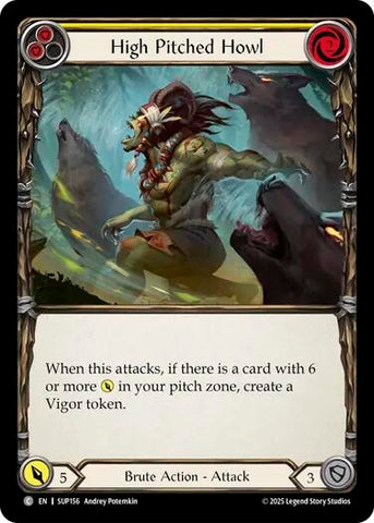 Image for High Pitched Howl (Yellow) (SUP156) (Super Slam) - Flesh and Blood TCG