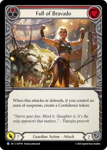 Image for Full of Bravado (Red) (SUP178) (Super Slam) - Flesh and Blood TCG