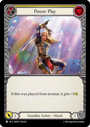 Image for Power Play (Yellow) (SUP187) (Super Slam) - Flesh and Blood TCG