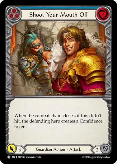 Image for Shoot Your Mouth Off (Blue) (SUP191) (Super Slam) - Flesh and Blood TCG