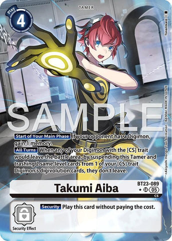 Image for Takumi Aiba (Alternate Art) (BT23-089) [Hackers' Slumber] - Digimon Card Game