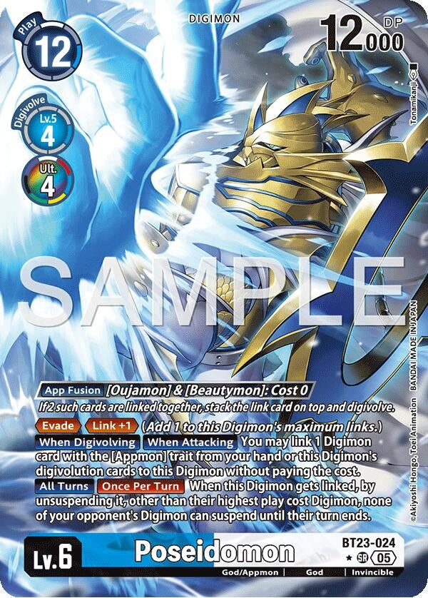 Image for Poseidomon (Alternate Art) (BT23-024 SR) [Hackers' Slumber] - Digimon Card Game