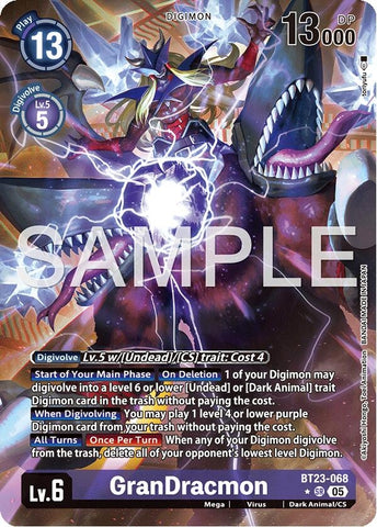 Image for GranDracmon (Alternate Art) (BT23-068 SR) [Hackers' Slumber] - Digimon Card Game
