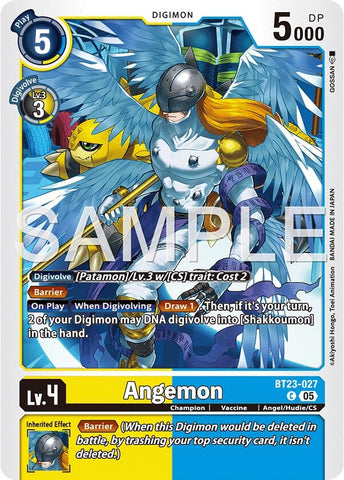 Image for Angemon (BT23-027 C) [Hackers' Slumber] - Digimon Card Game