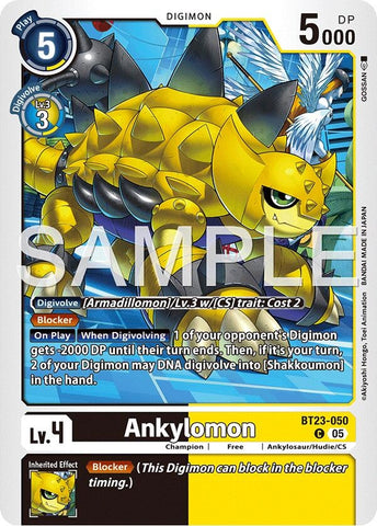 Image for Ankylomon (BT23-050 C) [Hackers' Slumber] - Digimon Card Game