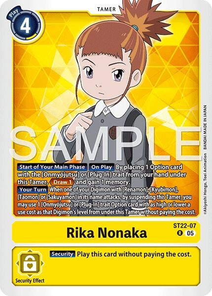 Rika Nonaka (ST22-07 R) [Starter Deck 22: Amethyst Mandala Advanced Deck Set]