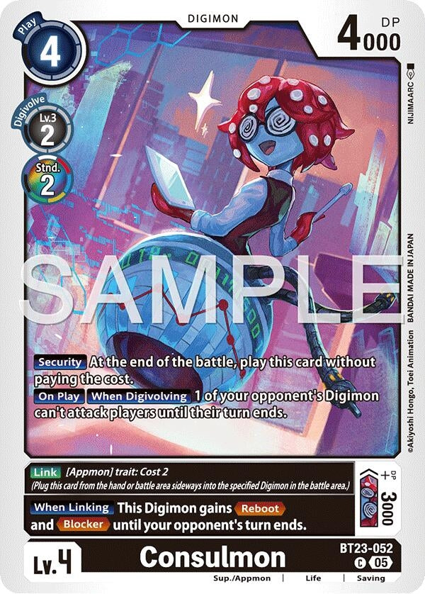 Image for Consulmon (BT23-052 C) [Hackers' Slumber] - Digimon Card Game