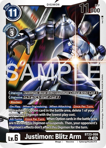 Image for Justimon: Blitz Arm (BT23-059 R) [Hackers' Slumber] - Digimon Card Game