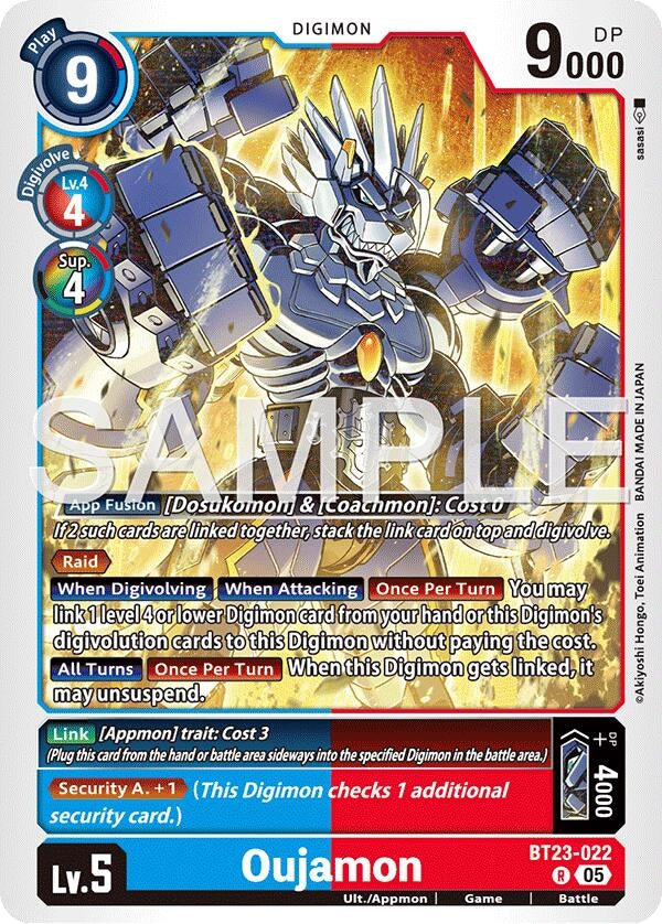 Image for Oujamon (BT23-022 R) [Hackers' Slumber] - Digimon Card Game
