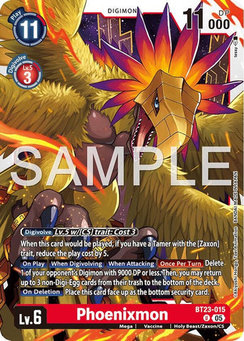 Image for Phoenixmon (BT23-015 U) [Hackers' Slumber] - Digimon Card Game