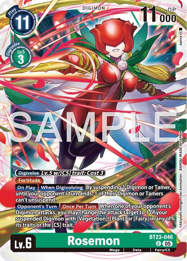 Image for Rosemon (BT23-046 U) [Hackers' Slumber] - Digimon Card Game