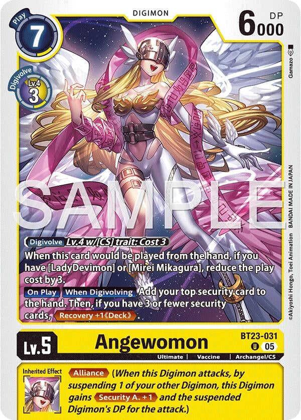 Image for Angewomon (BT23-031 U) [Hackers' Slumber] - Digimon Card Game