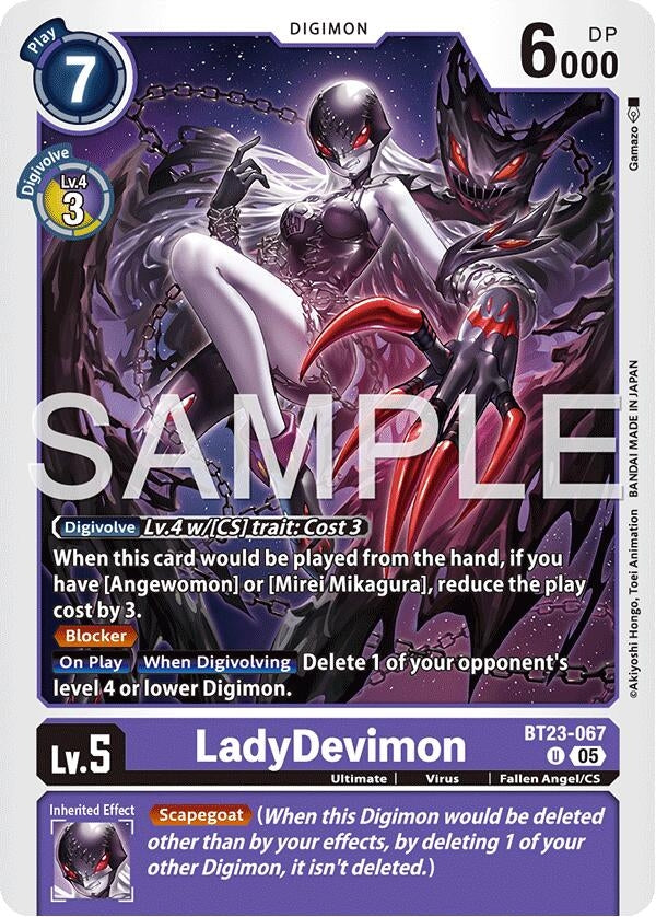Image for LadyDevimon (BT23-067 U) [Hackers' Slumber] - Digimon Card Game