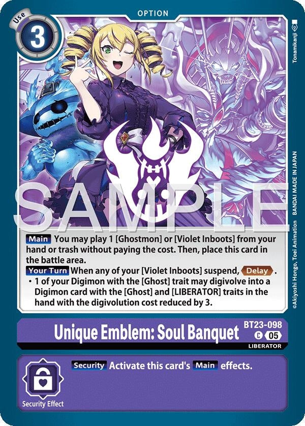 Image for Unique Emblem: Soul Banquet (BT23-098 C) [Hackers' Slumber] - Digimon Card Game