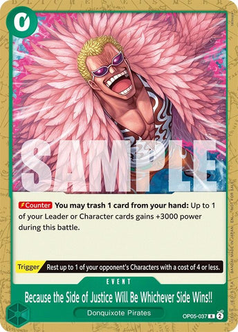 Image for Because the Side of Justice Will Be Whichever Side Wins!! (Tournament Pack 2025 Vol. 4) (OP05-037) [One Piece Promotion Cards] - One Piece Card Game