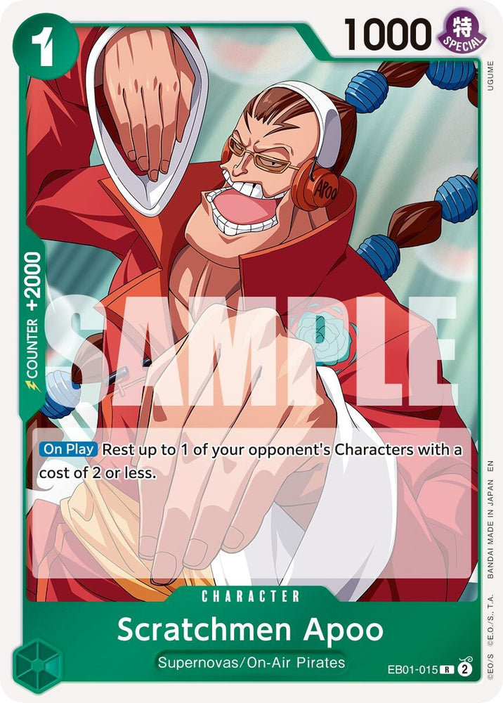 Image for Scratchmen Apoo - EB01-015 (Reprint) (EB01-015) [Premium Booster -The Best- Vol. 2] - One Piece Card Game
