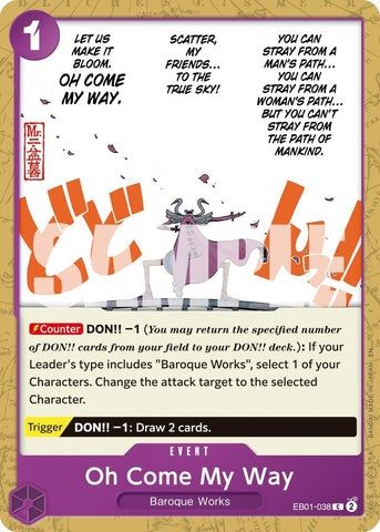 Image for Oh Come My Way (Reprint) (EB01-038) [Premium Booster -The Best- Vol. 2] - One Piece Card Game