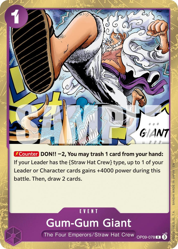 Image for Gum-Gum Giant (Reprint) (OP09-078) [Premium Booster -The Best- Vol. 2] - One Piece Card Game
