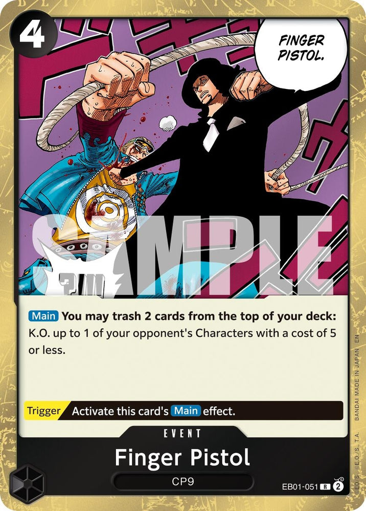 Image for Finger Pistol (Reprint) (EB01-051) [Premium Booster -The Best- Vol. 2] - One Piece Card Game