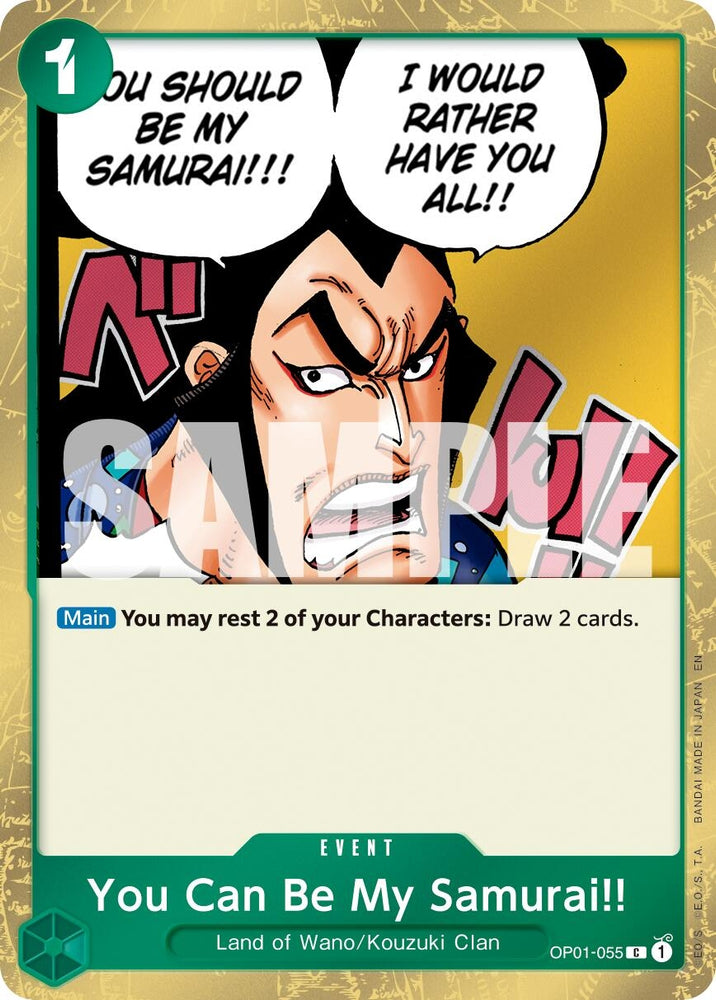 Image for You Can Be My Samurai!! (Pirate Foil) (OP01-055) [Premium Booster -The Best- Vol. 2] - One Piece Card Game
